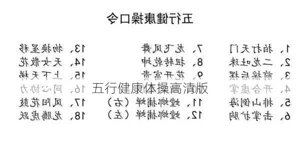 五行健康体操高清版