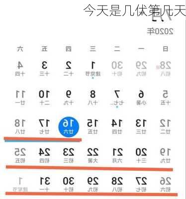 今天是几伏第几天