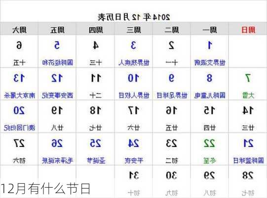 12月有什么节日