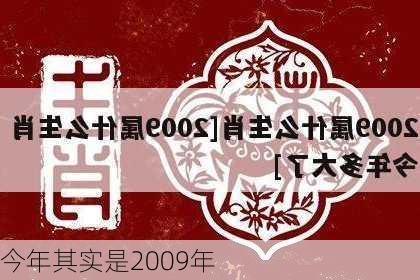 今年其实是2009年