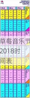 草莓音乐节2018时间表