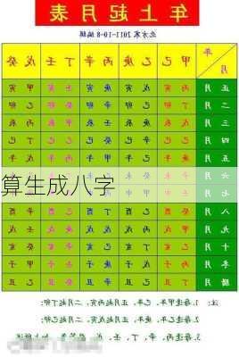 算生成八字