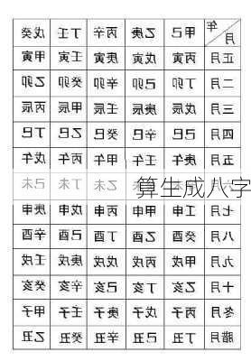 算生成八字