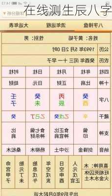 在线测生辰八字