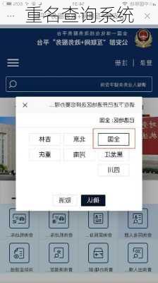 重名查询系统