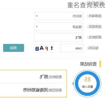 重名查询系统