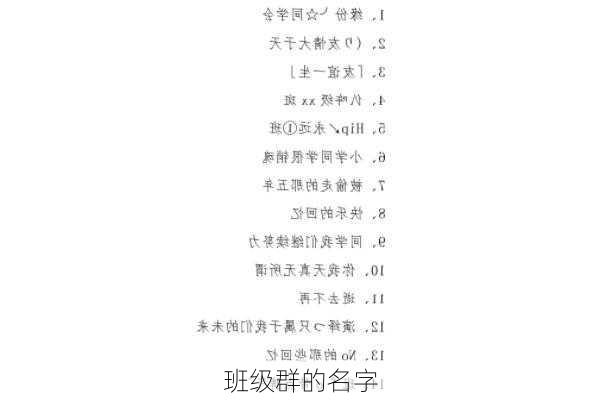 班级群的名字