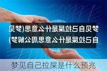 梦见自己拉屎是什么预兆