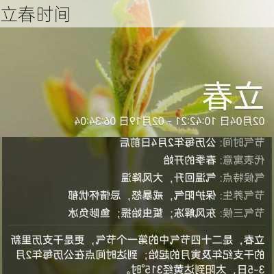 立春时间