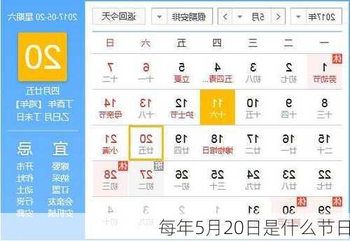 每年5月20日是什么节日