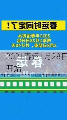 2021春运1月28日开始