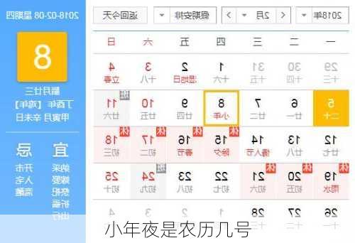 小年夜是农历几号