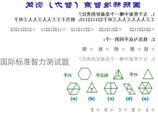 国际标准智力测试题