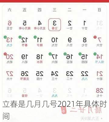 立春是几月几号2021年具体时间