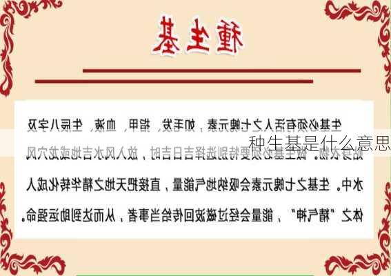 种生基是什么意思