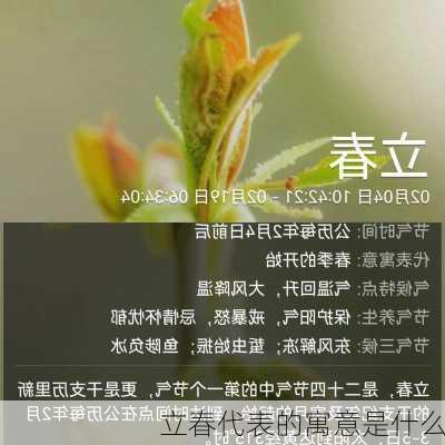 立春代表的寓意是什么