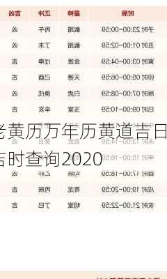 老黄历万年历黄道吉日吉时查询2020