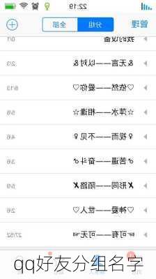 qq好友分组名字
