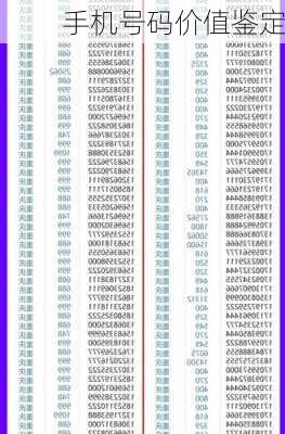 手机号码价值鉴定