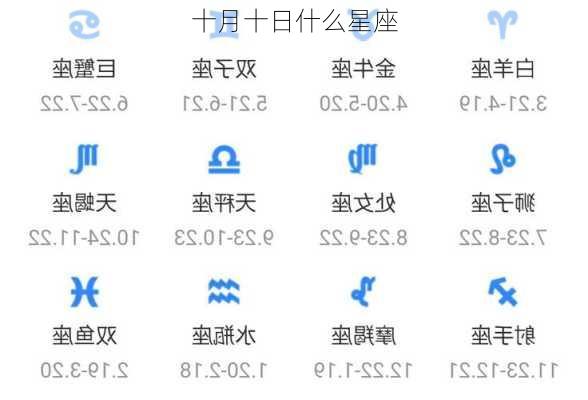 十月十日什么星座