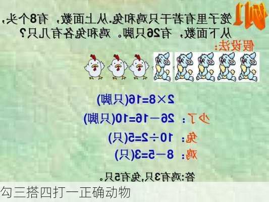 勾三搭四打一正确动物