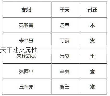 天干地支属性