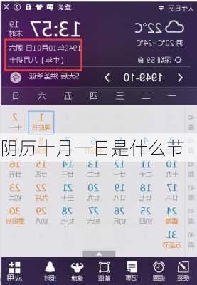 阴历十月一日是什么节