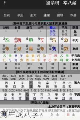 测生成八字