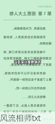 风流相师txt