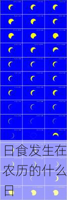 日食发生在农历的什么日