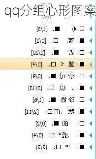 qq分组心形图案