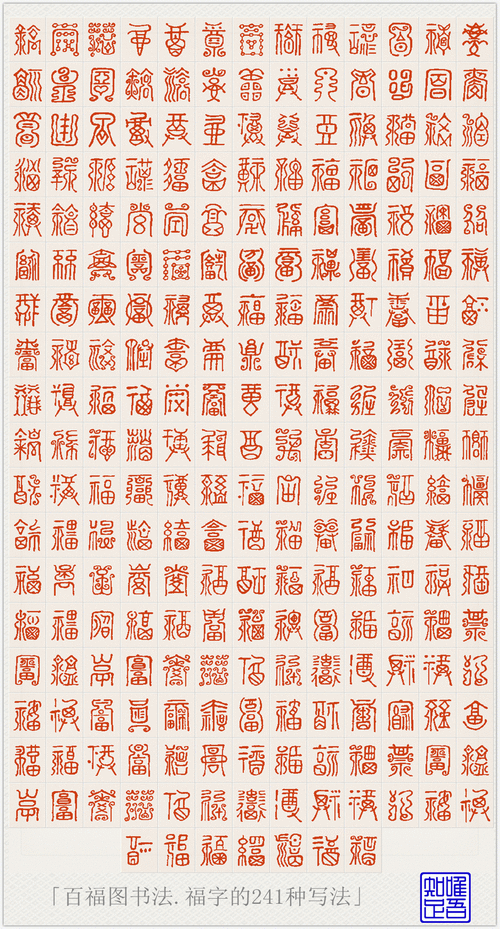 100种福字