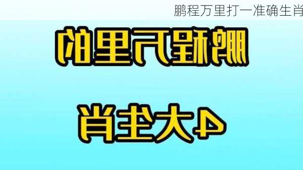 鹏程万里打一准确生肖