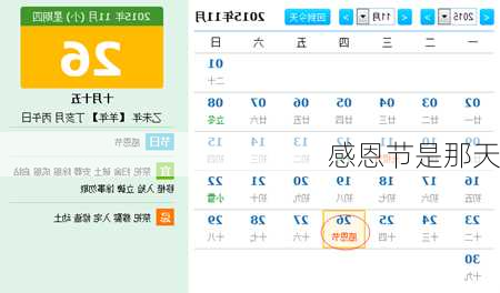 感恩节是那天