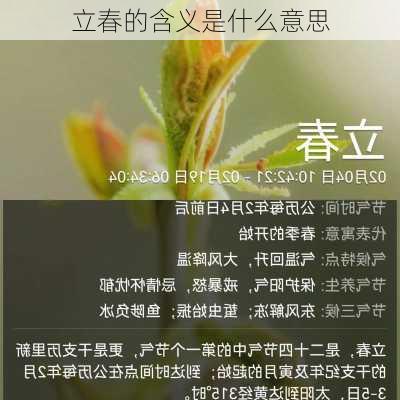 立春的含义是什么意思