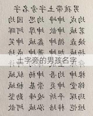 土字旁的男孩名字