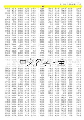 中文名字大全