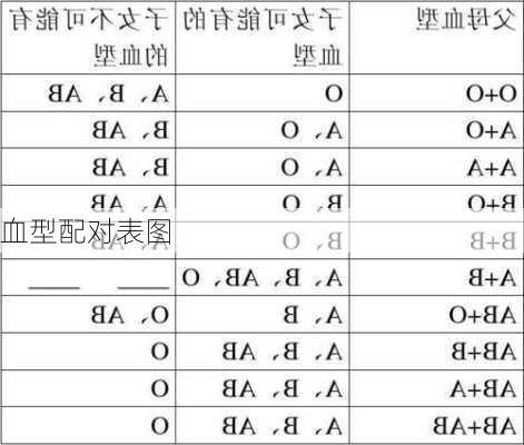 血型配对表图