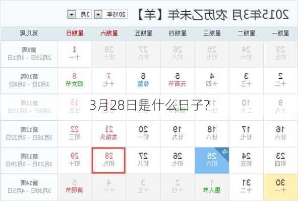 3月28日是什么日子?