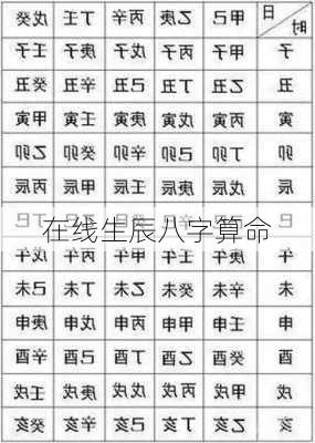 在线生辰八字算命