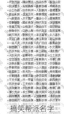 搞笑帮派名字