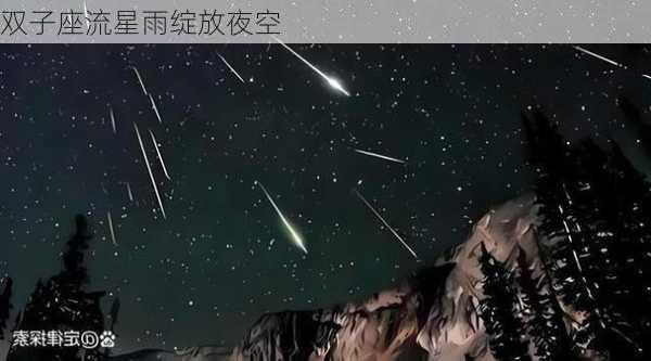 双子座流星雨绽放夜空