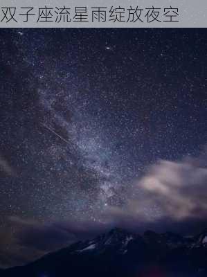 双子座流星雨绽放夜空