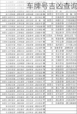 车牌号吉凶查询