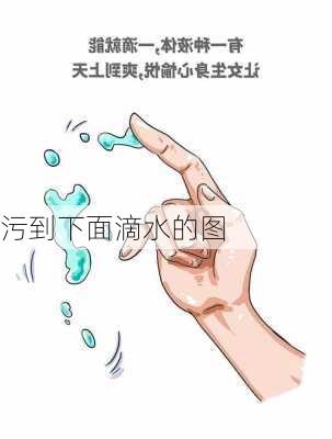 污到下面滴水的图