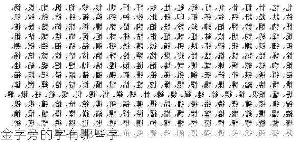 金字旁的字有哪些字