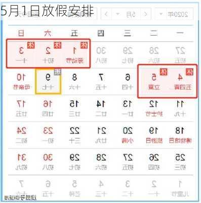 5月1日放假安排