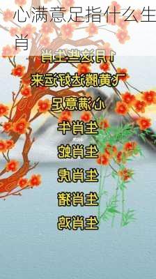 心满意足指什么生肖