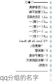 qq分组的名字