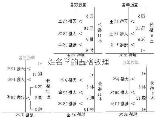 姓名学的五格数理